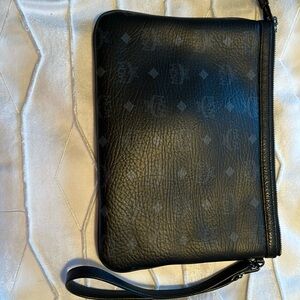 Black 5X7 MCM wristlet